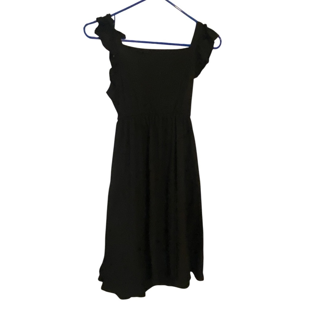 Elegant Black Ruffle Dress